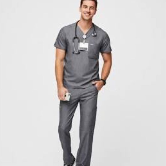 Figs Other - FIGS Top and Pants Set - Technical Collection Graphite Gray Top & Pants Scrubs